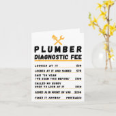 Carte Tarif de diagnostic de plombier drôle (Fleur jaune)