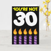 Carte Tarif Funny du 30e anniversaire (Fleur jaune)