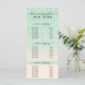 Carte Tarif Ombre Parties scintillant de Monnaie Rose Sa (Debout devant)