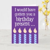 Carte Tarifs Funny Anniversaire présent (Fleur jaune)