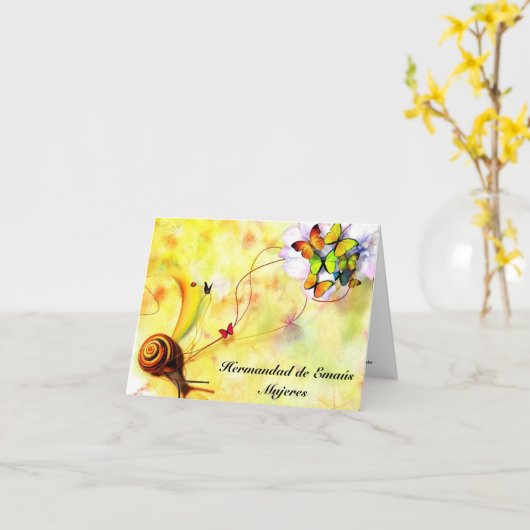 Carte Tarjeta (Fleur jaune)