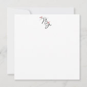 Carte Tarjeta de felicitación plana con corazones (Dos)