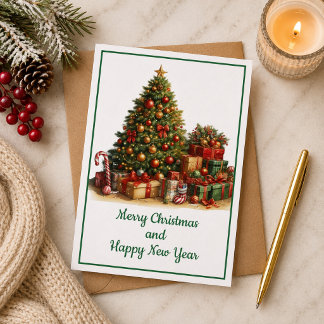Carte Tarjeta de Navidad con imagen de árbol de Navidad