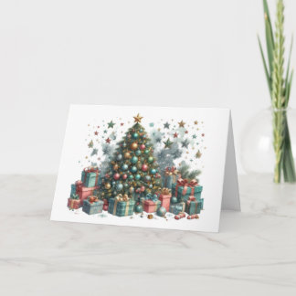 Carte Tarjeta de Navidad con imagen de árbol de Navidad