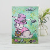 Carte Tarjeta de Pascua Wonderland Bunny (Debout devant)