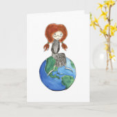 Carte Tarjeta del Mundo (Fleur jaune)