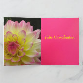 Carte Tarjeta - Feliz Cumpleaños - Dalia Rosa-Amarilla (Intérieur)