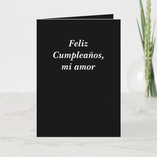 Carte Tarjeta - Feliz Cumpleaños, mi amor (Devant)