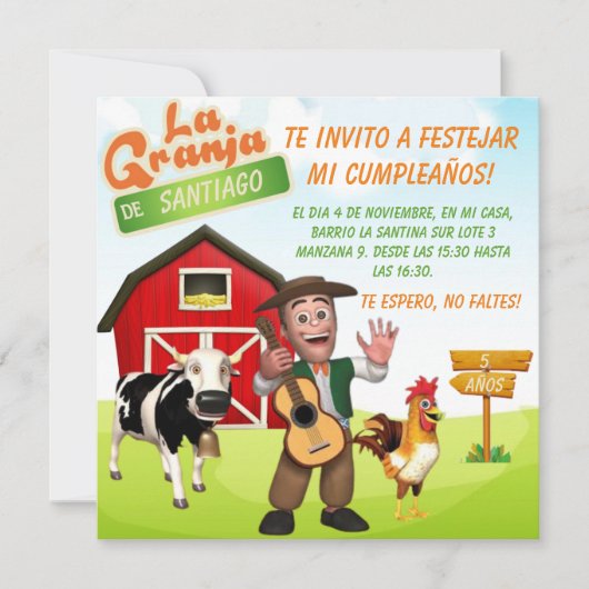 Carte Tarjeta plana (Devant)