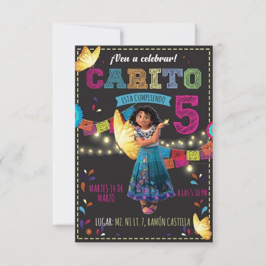 Carte Tarjeta plana (Devant)