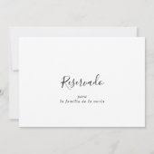 Carte Tarjeta reservado de Boda Española (Dos)
