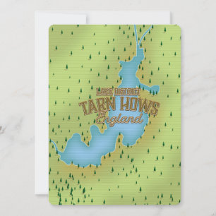 Carte Tarn Hows, district du lac, plan de voyage.