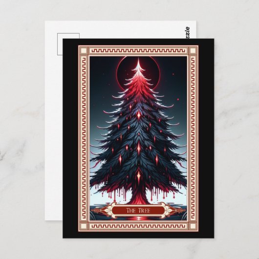 Carte Tarot Arbre de Noël (Devant / Derrière)