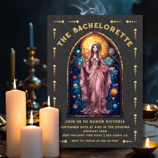 Carte Tarot Bachelorette de la fête de verre