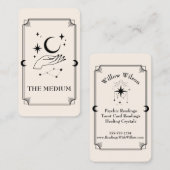 Carte Tarot Carte de visite psychique moyen célest (Devant / Derrière)
