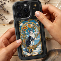 Carte Tarot Cat Coque personnalisé iPhone 16 Pro