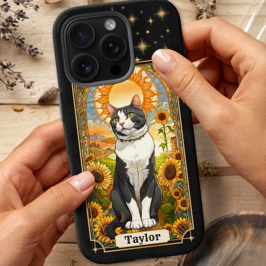 Carte Tarot Cat Coque Sun iPhone 16 Pro