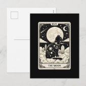 Carte Tarot Cat La Lune Graphique (Devant / Derrière)