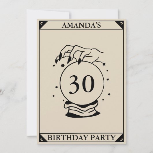 Carte Tarot Céleste Toute invitation anniversaire (Devant)
