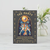 Carte Tarot Disco Party en verre tendu (Debout devant)