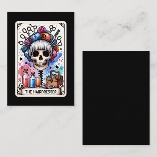 Carte Tarot Flat Note du coiffeur (Devant / Derrière)