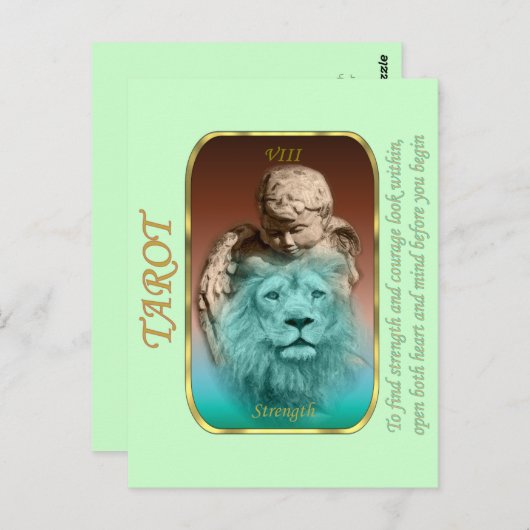 Carte Tarot - Force (Devant / Derrière)