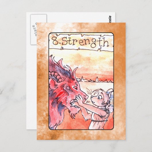 Carte Tarot Force (Devant / Derrière)