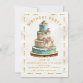 Carte Tarot Gâteau Fête Anniversaire Vitrail (Dos)