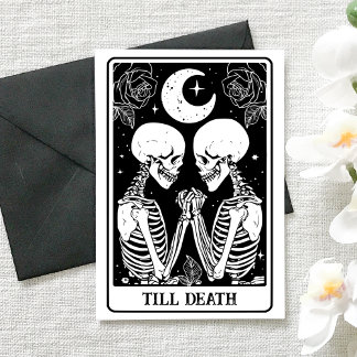 Carte Tarot gothique de mariage et de fiançailles Jusqu'