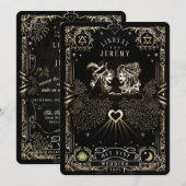 Carte Tarot Halloween "Avec" Invitation (Devant / Derrière)