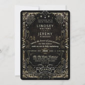 Carte Tarot Halloween "Avec" Invitation (Dos)