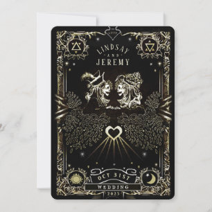 Carte Tarot Halloween "Avec" Invitation