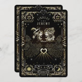 Carte Tarot Halloween Faire-part de mariage (Devant / Derrière)