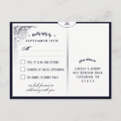 Carte Tarot Halloween Marine bleu RSVP PostCard (Dos)