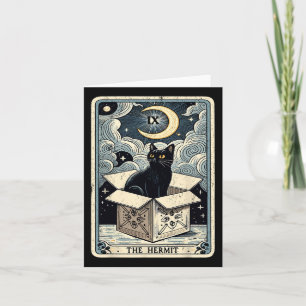 Carte Tarot Hermite Chat En Boîte Mystic Funny Cha