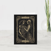 Carte Tarot Les amoureux Squelette Goth Crâne Hall (Devant)