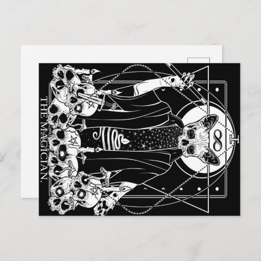 Carte Tarot Magicien |Conception de chats mignons (Devant / Derrière)