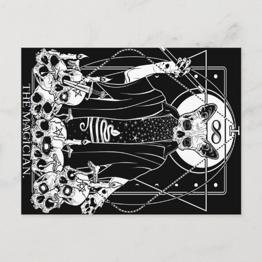 Carte Tarot Magicien |Conception de chats mignons (Devant)