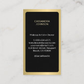 Carte Tarot Maquillage Coiffeur Esthétique Noir (Dos)