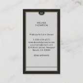Carte Tarot Maquillage Coiffeur Monogram Gold Blac (Dos)