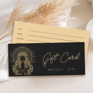 Carte Tarot maquillage ongles de cheveux Salon Gold Blac