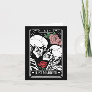 Carte Tarot Marié Halloween Skeleton Couple