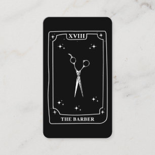 Carte Tarot Mystique noir blanc ciseaux Barber