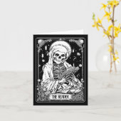 Carte Tarot Reader Skeleton Bookish Halloween S (Fleur jaune)