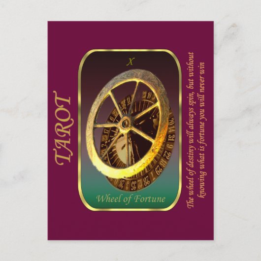 Carte Tarot - Roue de Fortune (Devant)