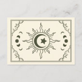 Carte Tarot Vintage Olive Mariage gothique RSVP (Dos)