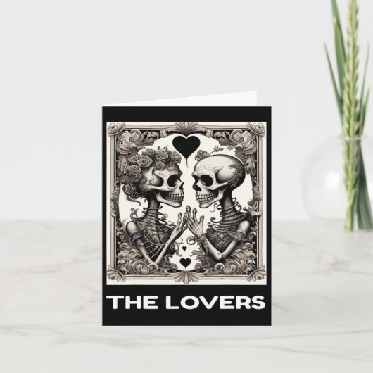 Carte Tarot Vintage Skeleton Goth Hallow (Devant)