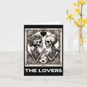 Carte Tarot Vintage Skeleton Goth Hallow (Fleur jaune)