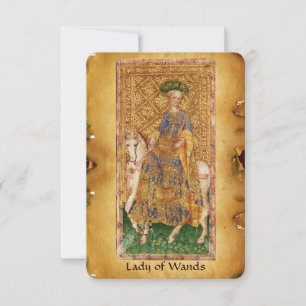 CARTE TAROTS DE RENAISSANCE ANTIQUE / LADY OF THE WANDS