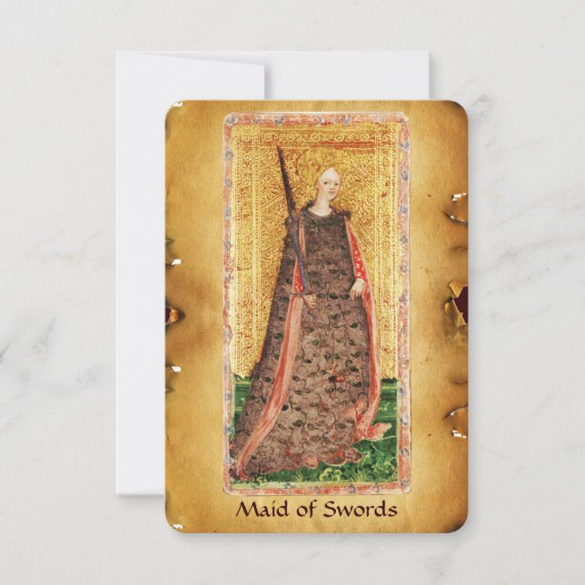 CARTE TAROTS DE RENAISSANCE ANTIQUE / MAIN D'ÉPÉE (Devant)